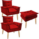 Kit Ágatha - Poltronas + Puff | Elegância para a sua Casa