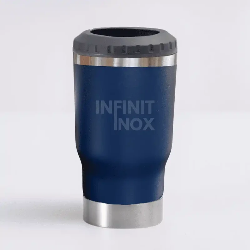 Kit 2 Copos Térmicos Cooler Infinit Inox + 2 Tampas Brinde