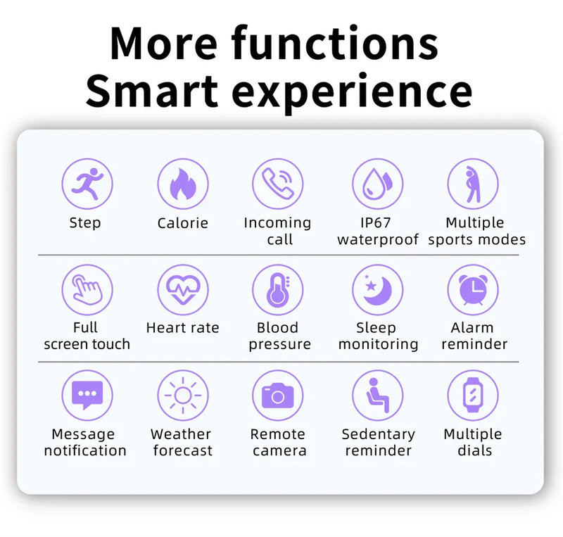 New Smart Watch Men Full Touch Screen Sport Fitness Watch IP67 Waterproof