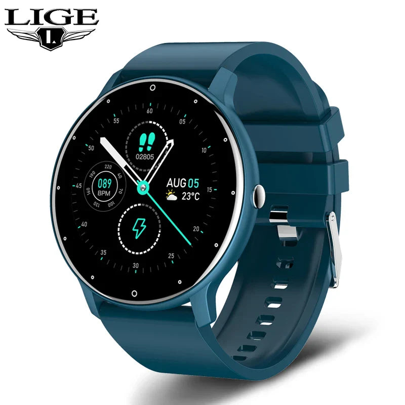 New Smart Watch Men Full Touch Screen Sport Fitness Watch IP67 Waterproof