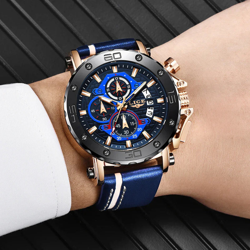 Mens Watches Top Brand Luxury Quartz Watch For Men Waterproof Sport Big