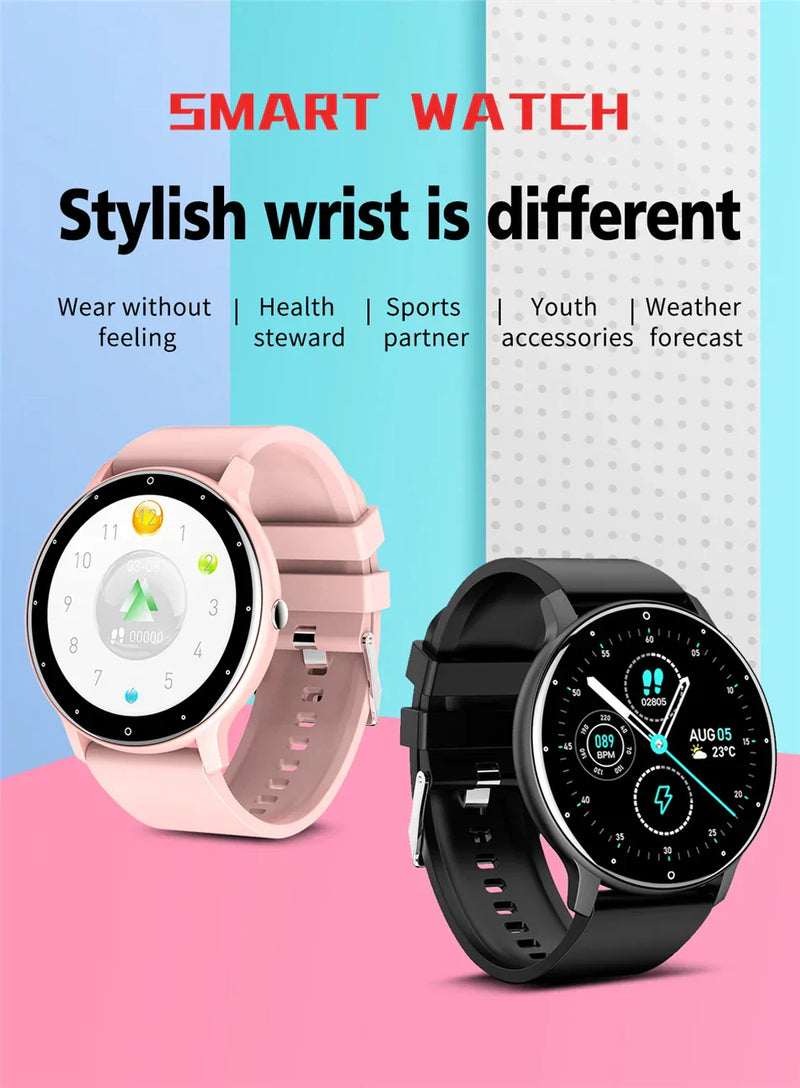 New Smart Watch Men Full Touch Screen Sport Fitness Watch IP67 Waterproof