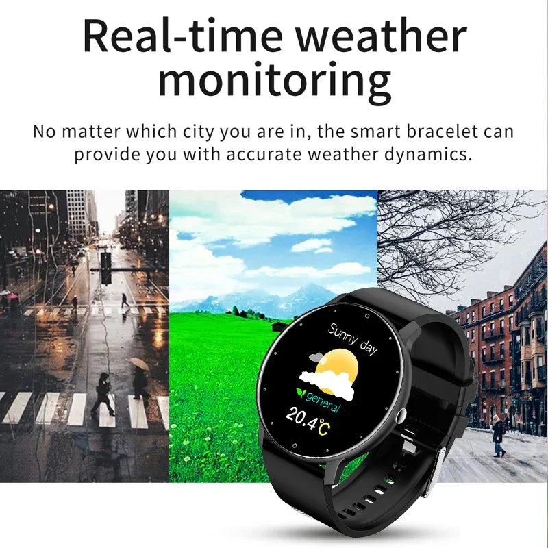 New Smart Watch Men Full Touch Screen Sport Fitness Watch IP67 Waterproof