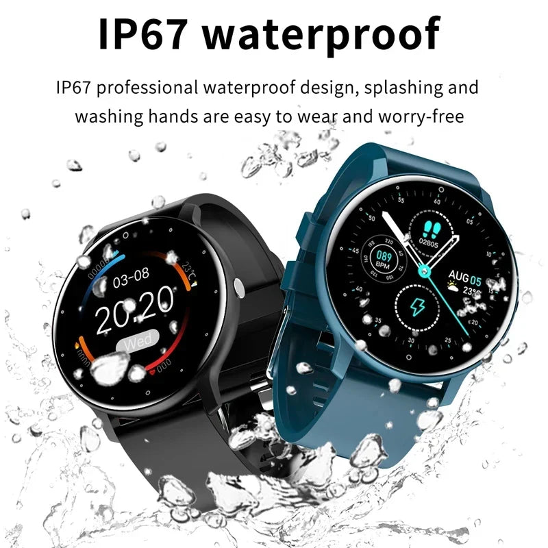 New Smart Watch Men Full Touch Screen Sport Fitness Watch IP67 Waterproof