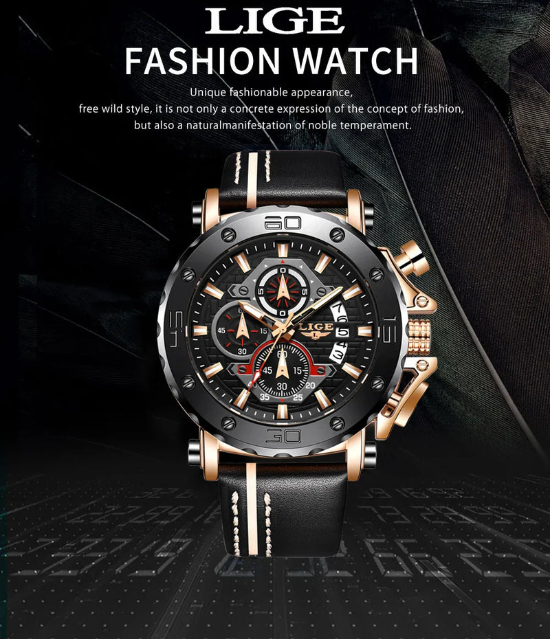 Mens Watches Top Brand Luxury Quartz Watch For Men Waterproof Sport Big