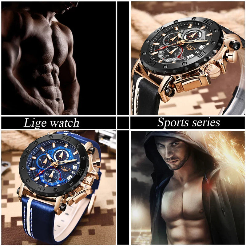 Mens Watches Top Brand Luxury Quartz Watch For Men Waterproof Sport Big