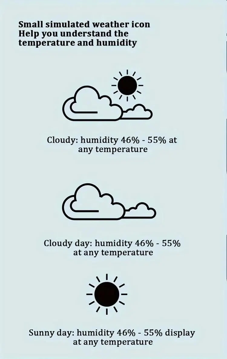 Indoor Mini Temperature and Humidity Meter Portable Electronic Digital Display