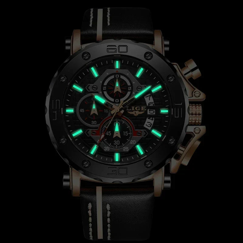 Mens Watches Top Brand Luxury Quartz Watch For Men Waterproof Sport Big