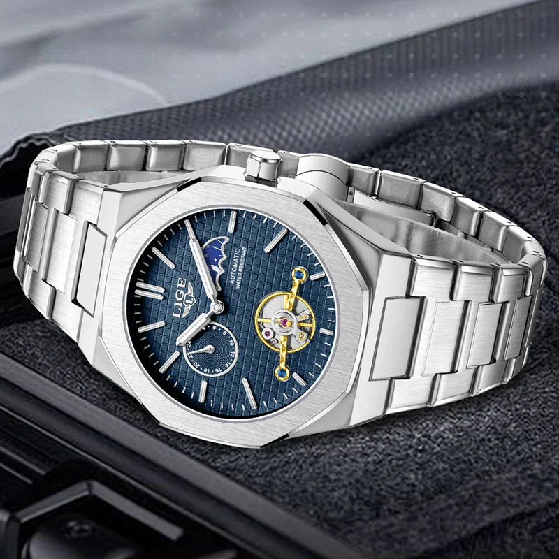 🎉Limited Offer Mechanical Watches Men Fashion Luxury Automatic Mens Watch Waterproof Luminous