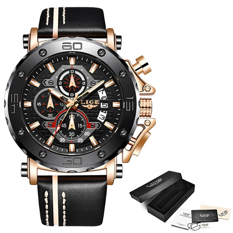 Mens Watches Top Brand Luxury Quartz Watch For Men Waterproof Sport Big