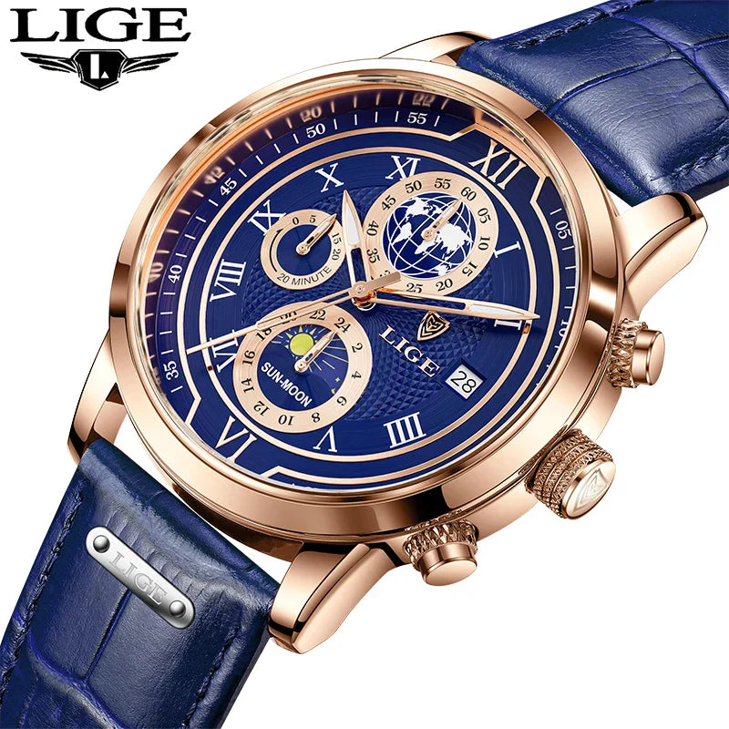 Men's Watches Waterproof Watch for Men Chronograph Fashion Quartz