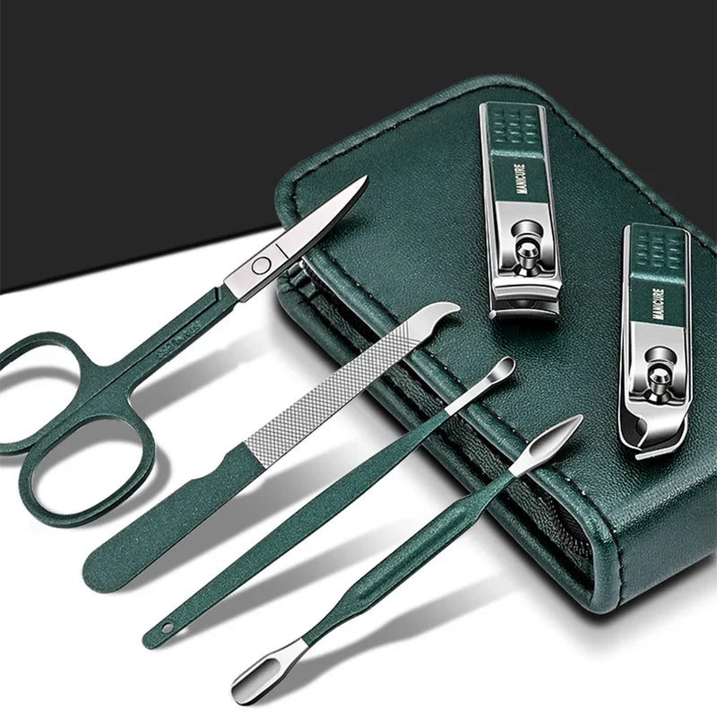 Ouriner 6-18Pcs Portable Manicure Sets Pedicure Kits Bright