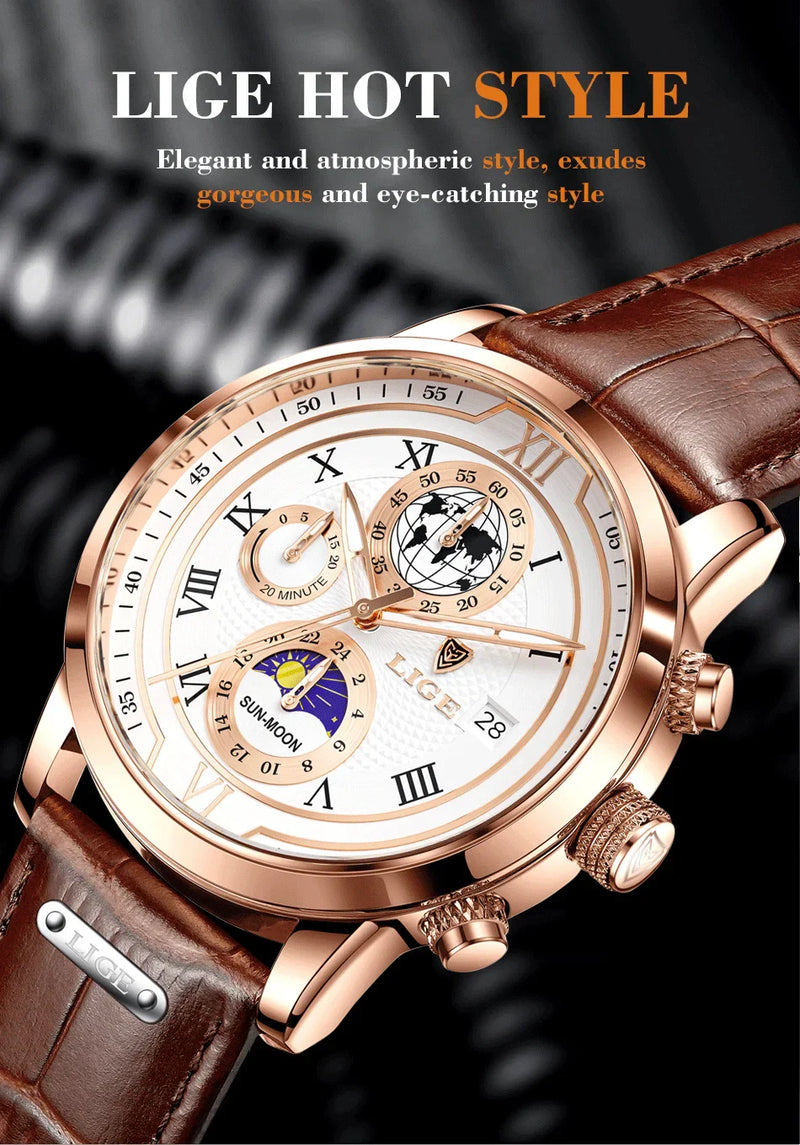 Men's Watches Waterproof Watch for Men Chronograph Fashion Quartz