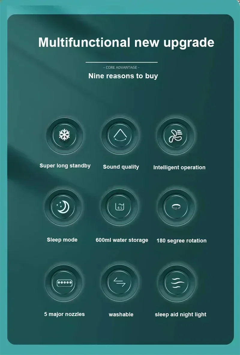 New 3 In 1 Fan AIr Conditioner Household Mini Air Cooler LED