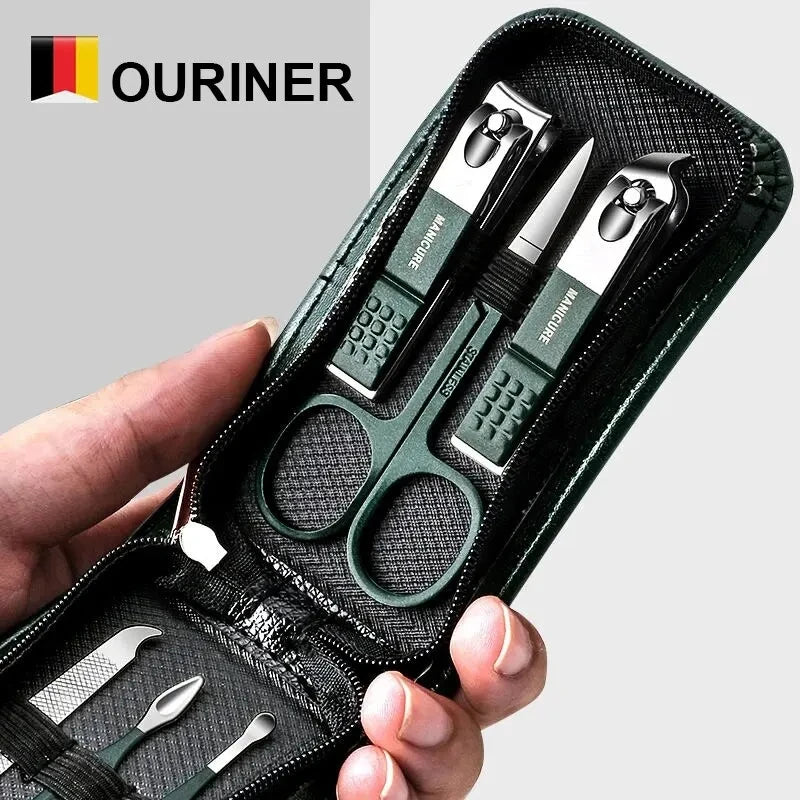 Ouriner 6-18Pcs Portable Manicure Sets Pedicure Kits Bright