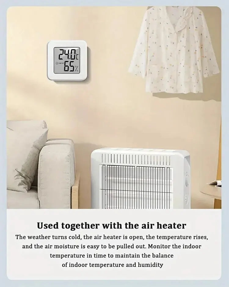 Indoor Mini Temperature and Humidity Meter Portable Electronic Digital Display