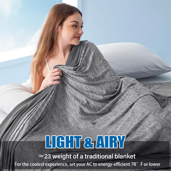 Summer Cooling Blanket / Instantly chill your nights, sleep dry and deep.