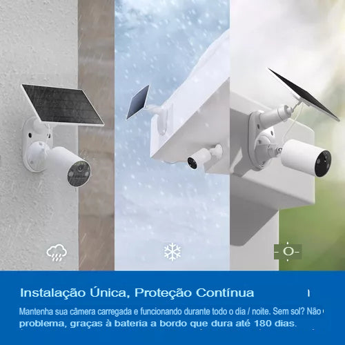 Câmera De Bateria Externa Multlink Solarcam C40 Com Painel Solar